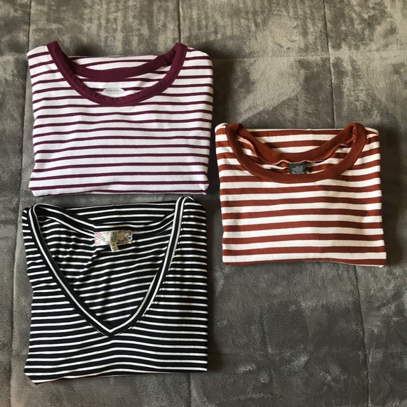 wild fable Tops - 3 XL Striped Tee Bundle